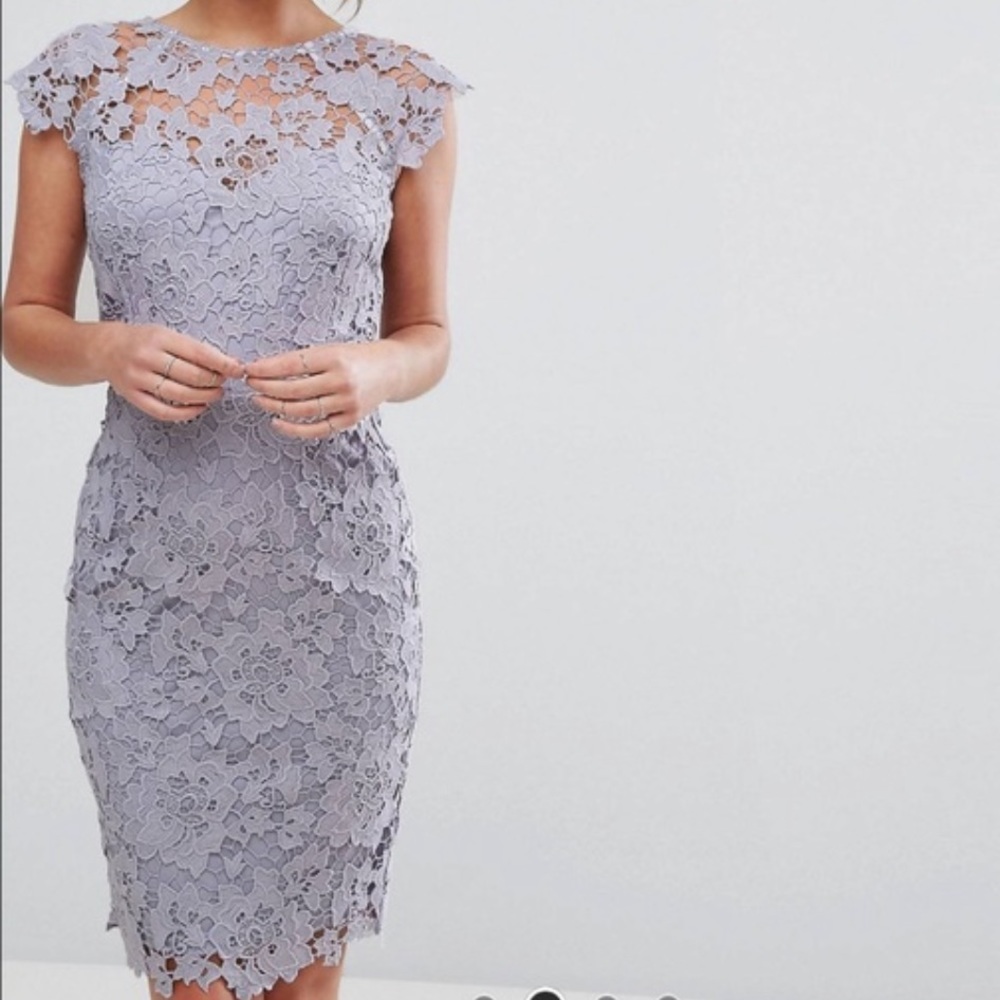 Paper dolls lavender lace dress